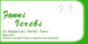 fanni verebi business card